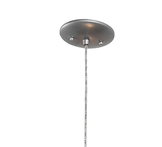 Meyda Lighting Cilindro 6" Sparkle Silver Play Mini Pendant Light With Frosted Orange Idalight Shade Glass