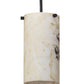 Meyda Lighting Cilindro 6" White Powder Coat Mini Pendant Light With Green & White Jadestone Shade