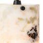 Meyda Lighting Cilindro 6" White Powder Coat Mini Pendant Light With Green & White Jadestone Shade