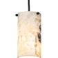 Meyda Lighting Cilindro 6" White Powder Coat Mini Pendant Light With Green & White Jadestone Shade