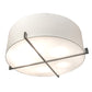 Meyda Lighting Cilindro 60" 10-Light Brushed Nickel Structure Pendant Light With Laura White Textrene And Statuario Idalight Shade