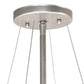 Meyda Lighting Cilindro 60" 10-Light Brushed Nickel Structure Pendant Light With Laura White Textrene And Statuario Idalight Shade