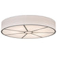 Meyda Lighting Cilindro 60" 10-Light Nickel Powder Coat Flush Mount Light With White Textrene & Statuario Idalight Shade