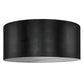 Meyda Lighting Cilindro 60" 10-Light Textured Black Flush Mount Light With Black Vinyl Shade