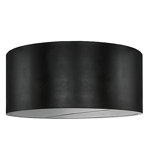 Meyda Lighting Cilindro 60" 10-Light Textured Black Flush Mount Light With Black Vinyl Shade