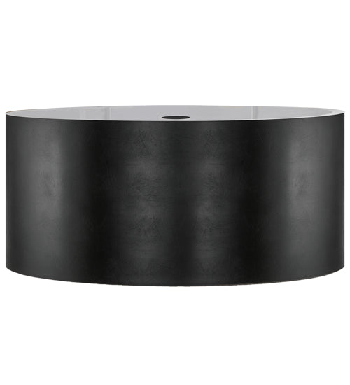 Meyda Lighting Cilindro 60" 10-Light Textured Black Flush Mount Light With Black Vinyl Shade