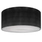Meyda Lighting Cilindro 60" 10-Light Textured Black Flush Mount Light With Black Vinyl Shade