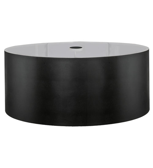 Meyda Lighting Cilindro 60" 10-Light Textured Black Flush Mount Light With Black Vinyl Shade
