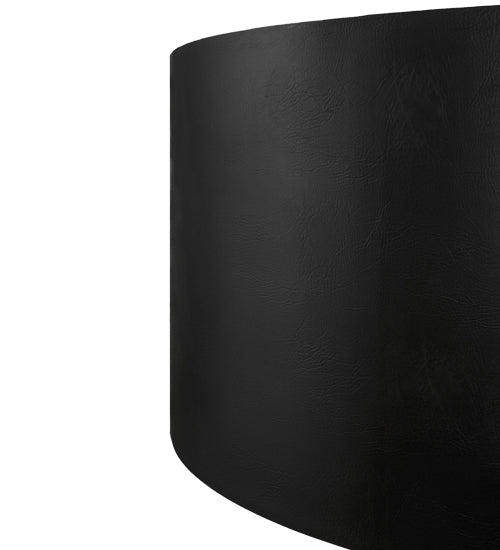 Meyda Lighting Cilindro 60" 10-Light Textured Black Flush Mount Light With Black Vinyl Shade
