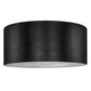 Meyda Lighting Cilindro 60" 10-Light Textured Black Flush Mount Light With Black Vinyl Shade