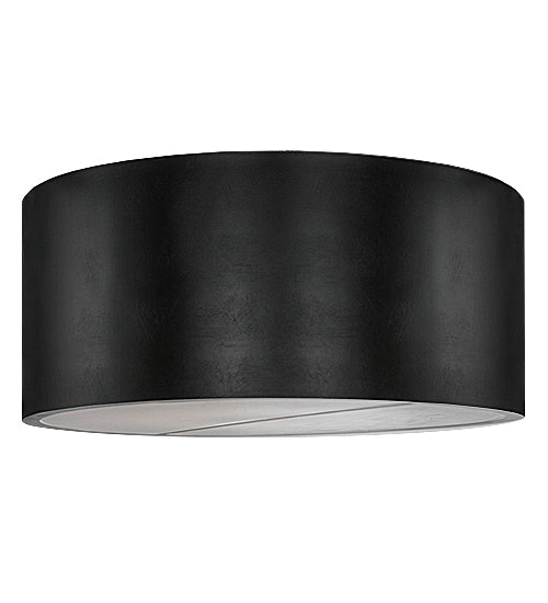 Meyda Lighting Cilindro 60" 10-Light Textured Black Flush Mount Light With Black Vinyl Shade