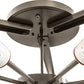 Meyda Lighting Cilindro 60" 12-Light Timeless Bronze Flush Mount Light With Off White Statuario Shade