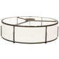 Meyda Lighting Cilindro 60" 12-Light Timeless Bronze Flush Mount Light With Off White Statuario Shade