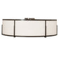 Meyda Lighting Cilindro 60" 12-Light Timeless Bronze Flush Mount Light With Off White Statuario Shade