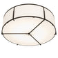 Meyda Lighting Cilindro 60" 12-Light Timeless Bronze Flush Mount Light With Off White Statuario Shade