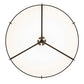 Meyda Lighting Cilindro 60" 12-Light Timeless Bronze Flush Mount Light With Off White Statuario Shade
