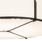 Meyda Lighting Cilindro 60" 12-Light Timeless Bronze Flush Mount Light With Off White Statuario Shade