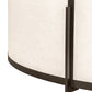Meyda Lighting Cilindro 60" 12-Light Timeless Bronze Flush Mount Light With Off White Statuario Shade