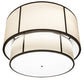 Meyda Lighting Cilindro 60" 3-Light 2-Tier Timeless Bronze Pendant Light With Beige Natural Textrene & White Statuario Idalight Shade