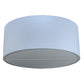 Meyda Lighting Cilindro 60" 6-Light Nickel Flush Mount Light With White Linen Textrene Shade