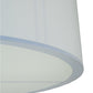 Meyda Lighting Cilindro 60" 6-Light Nickel Flush Mount Light With White Linen Textrene Shade