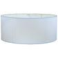 Meyda Lighting Cilindro 60" 6-Light Nickel Flush Mount Light With White Linen Textrene Shade