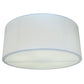Meyda Lighting Cilindro 60" 6-Light Nickel Flush Mount Light With White Linen Textrene Shade