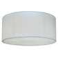 Meyda Lighting Cilindro 60" 6-Light Nickel Flush Mount Light With White Linen Textrene Shade