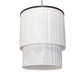 Meyda Lighting Cilindro 60" 8-Light 2-Tier Old Wrought Iron Pendant Light With White Rapture Shade