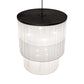 Meyda Lighting Cilindro 60" 8-Light 2-Tier Old Wrought Iron Pendant Light With White Rapture Shade