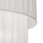 Meyda Lighting Cilindro 60" 8-Light 2-Tier Old Wrought Iron Pendant Light With White Rapture Shade