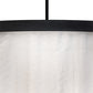 Meyda Lighting Cilindro 60" 8-Light 2-Tier Old Wrought Iron Pendant Light With White Rapture Shade