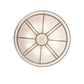 Meyda Lighting Cilindro 60" 8-Light Nickel Milwaukee Flush Mount Light With Linen Textrene And Statuario Idalight Shade Glass