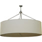 Meyda Lighting Cilindro 60" 8-Light Nickel Pendant Light With Beige Eggshell Textrene Shade