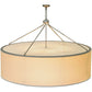 Meyda Lighting Cilindro 60" 8-Light Nickel Pendant Light With Beige Eggshell Textrene Shade