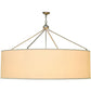 Meyda Lighting Cilindro 60" 8-Light Nickel Pendant Light With Beige Eggshell Textrene Shade