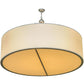 Meyda Lighting Cilindro 60" 8-Light Nickel Pendant Light With Beige Eggshell Textrene Shade