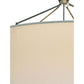 Meyda Lighting Cilindro 60" 8-Light Nickel Pendant Light With Beige Eggshell Textrene Shade
