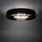 Meyda Lighting Cilindro 60" 8-Light Timeless Bronze Chic Flush Mount Light With White Statuario Idalight Shade