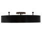 Meyda Lighting Cilindro 60" 8-Light Timeless Bronze Chic Flush Mount Light With White Statuario Idalight Shade