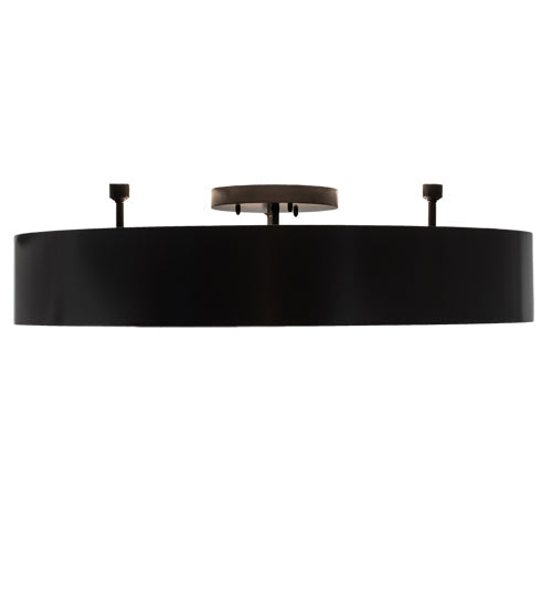 Meyda Lighting Cilindro 60" 8-Light Timeless Bronze Chic Flush Mount Light With White Statuario Idalight Shade