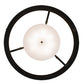 Meyda Lighting Cilindro 60" 8-Light Timeless Bronze Chic Flush Mount Light With White Statuario Idalight Shade