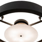 Meyda Lighting Cilindro 60" 8-Light Timeless Bronze Chic Flush Mount Light With White Statuario Idalight Shade
