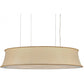 Meyda Lighting Cilindro 68" 8-Light Black Tapered Pendant Light With Natural Textrene Shade