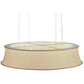 Meyda Lighting Cilindro 68" 8-Light Black Tapered Pendant Light With Natural Textrene Shade