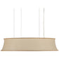 Meyda Lighting Cilindro 68" 8-Light Black Tapered Pendant Light With Natural Textrene Shade
