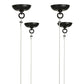 Meyda Lighting Cilindro 68" 8-Light Black Tapered Pendant Light With Natural Textrene Shade
