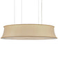 Meyda Lighting Cilindro 68" 8-Light Black Tapered Pendant Light With Natural Textrene Shade