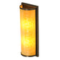 Meyda Lighting Cilindro 7" 2-Light Craftsman Brown Wall Sconce With Beige Art Shade Glass