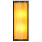 Meyda Lighting Cilindro 7" 2-Light Craftsman Brown Wall Sconce With Beige Art Shade Glass
